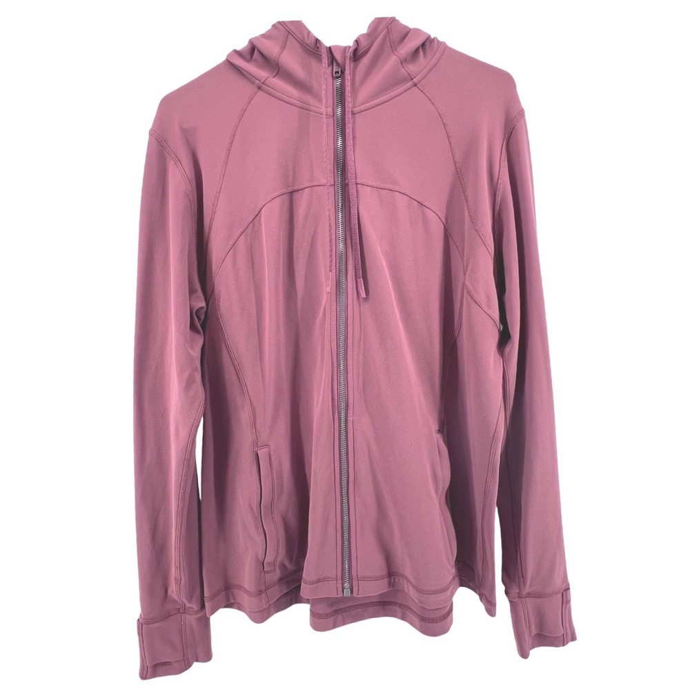 Lululemon Hooded Define Jacket Dark Pink Full Zip Yoga Hoodie Size 20